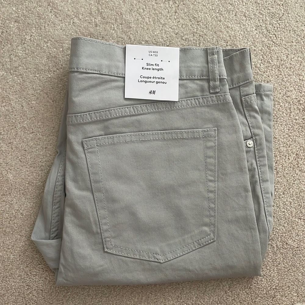 H&M mens grey shorts